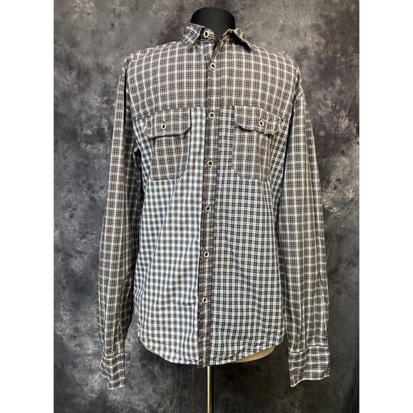 Zara Man Size 40 Slim Fit Lightweight 100% Cotton Plaid Button Up Shirt - Picture 2 of 4